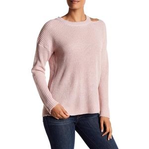 RDI Modern Designer Pink Shaker Cutout Sweater